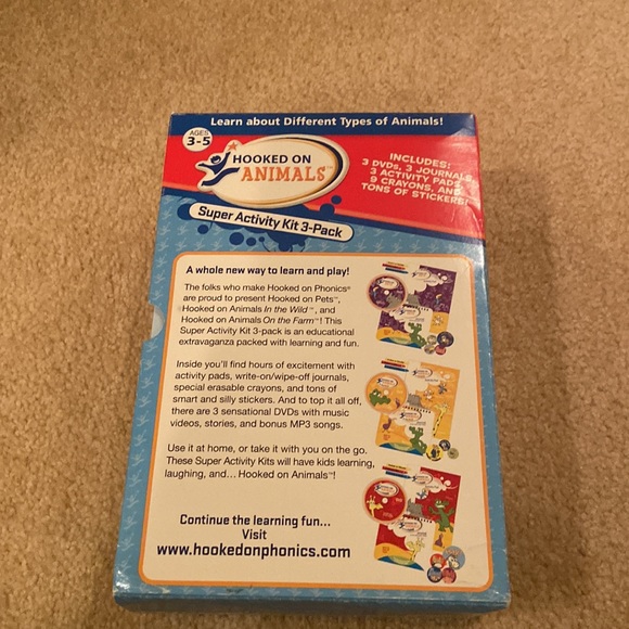 Hooked on Phonics Animals Super Activity kit 3 pack - Picture 2 of 8